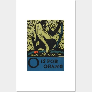 O is for Orang ABC Designed and Cut on Wood by CB Falls Posters and Art